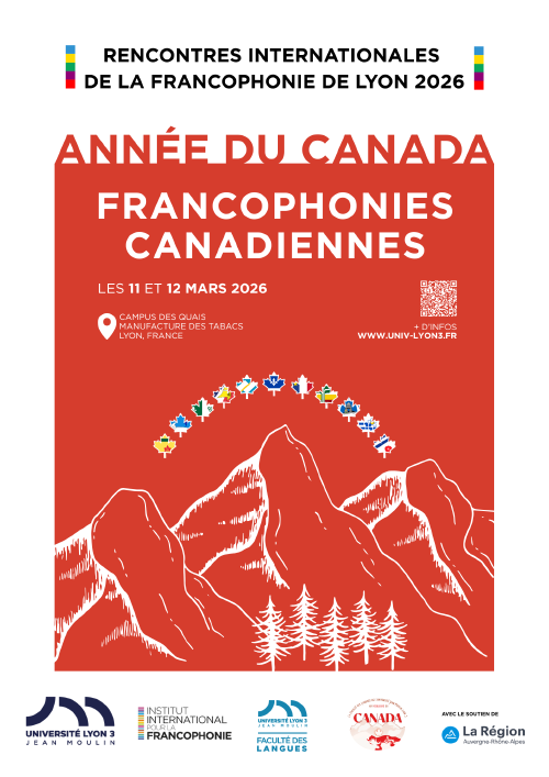 Affiche Rencontres Internationales de la francophonie de Lyon 2026, ann��e du Canada